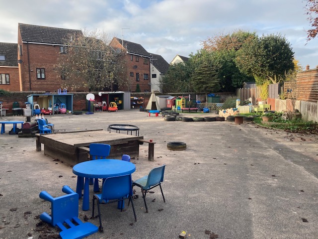 Outdoor play area at St. Mary's Playschool