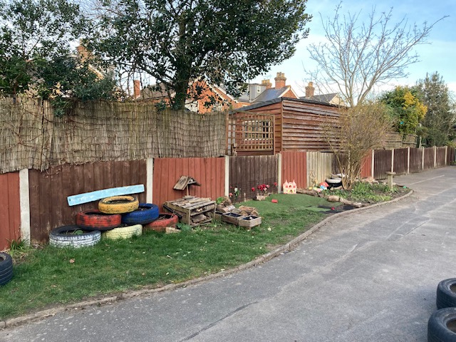 Outdoor area at St. Mary's Playschool, Great Baddow