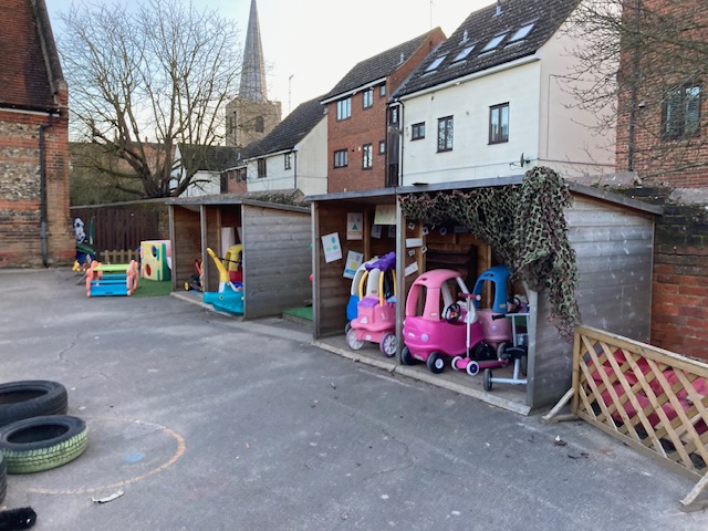 Outdoor play area at St. Mary's Playschool