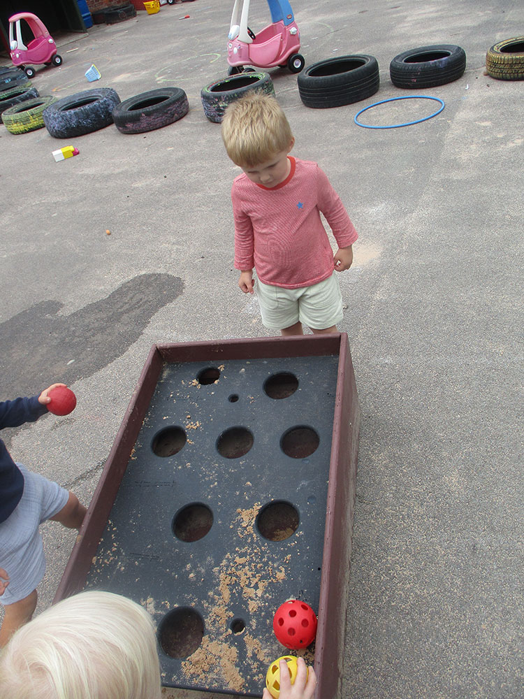 Outdoor play at St Mary's Playschool