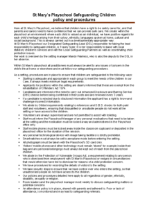 Safeguarding policy